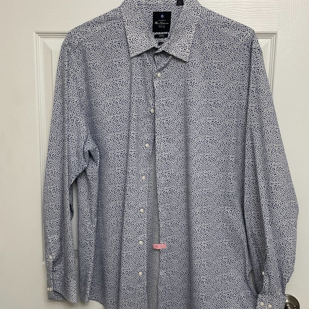 Ben Sherman Flower Print Stretch Shirt XL